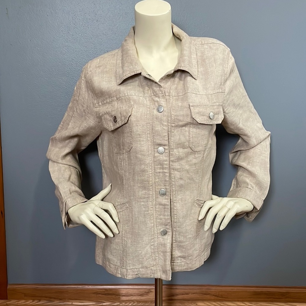 J. Jill Linen Utility Jacket/Blazer